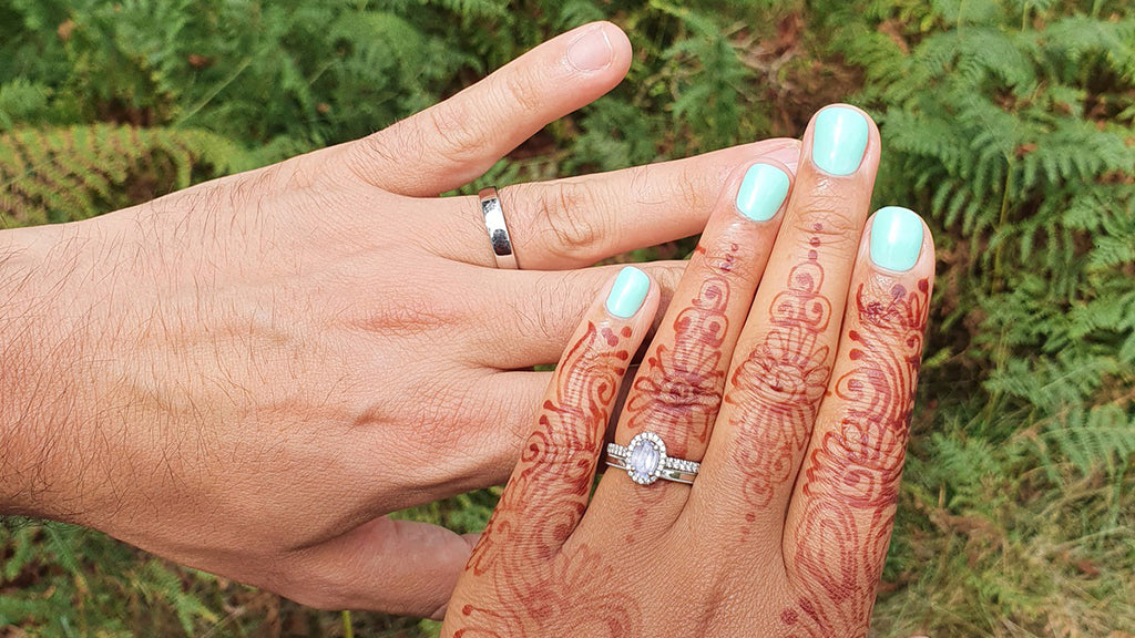 14K Rose Gold Pear Shaped Moissanite Ring Wedding Ring Women Leaf Ring  Bridal Anniversary Gift - gardensring