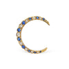 Mix and match stud earring, repurposed from an antique Victorian brooch, sustainable and eco-friendly yellow gold, diamonds and blue sapphires