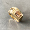 Atahensic Toi et Moi Commitment Ring with Champagne Gemstones