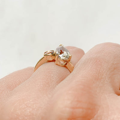 Fancy Champagne Gemstone Toi et Moi Engagement Ring