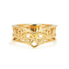 Artisan Filigree Ethical Gold Wishbone Jacket Ring