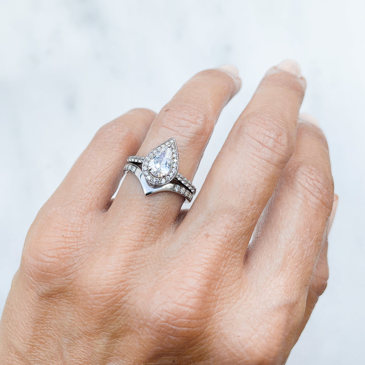 Nesting Diamond Ring with Three Pear Cut Diamonds – ARTEMER
