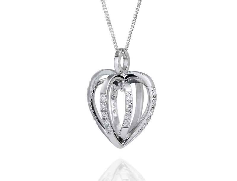 Diamond Sequin Heart Pendant